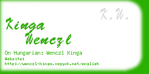 kinga wenczl business card